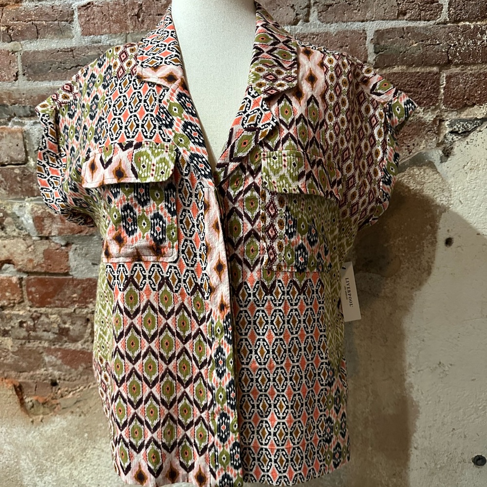 Liverpool Multicolor Patterned Women's Top